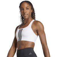 adidas Optimé Workout 3-Stripes Support Sport BH Damen - white/black
