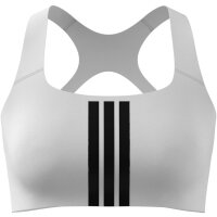 adidas Optimé Workout 3-Stripes Support Sport BH Damen - white/black