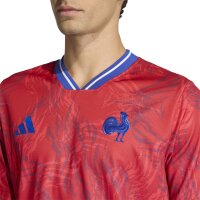 adidas Frankreich Rugby Prematch Trikot Herren - colred