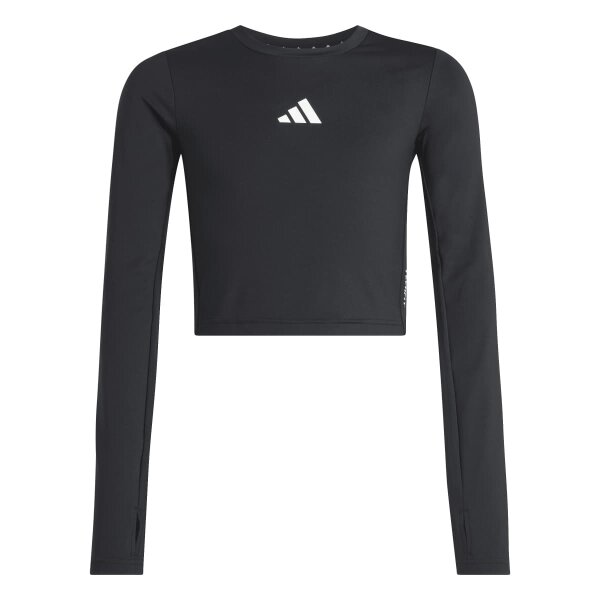 adidas Techfit langarm Shirt Kinder - black/white
