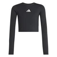 adidas Techfit langarm Shirt Kinder - black/white