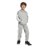 adidas Little 3 Stripes Essentials Fleece Trainingsanzug Kinder - mgreyh