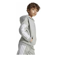 adidas Little 3 Stripes Essentials Fleece Trainingsanzug Kinder - mgreyh
