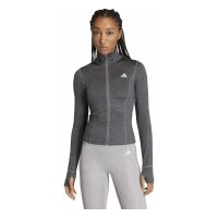 adidas Workout Essentials Heather Zip Through Trainingsjacke Damen - grfome