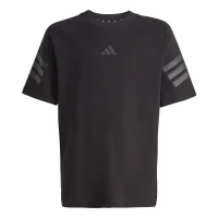 adidas Future Icons 3 Stripes T-Shirt Kinder - black/black