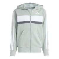 adidas Seasonal Essentials Tiberio 3 Stripes Fleece Trainingsanzug Kinder - wosa/white/dgreyh