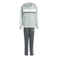 adidas Seasonal Essentials Tiberio 3 Stripes Fleece Trainingsanzug Kinder - wosa/white/dgreyh