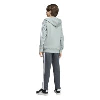 adidas Seasonal Essentials Tiberio 3 Stripes Fleece Trainingsanzug Kinder - wosa/white/dgreyh