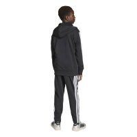 adidas Seasonal Essentials Tiberio 3 Stripes French Terry Trainingsanzug Kinder - black/white/purrub