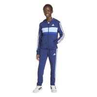 adidas Seasonal Essentials Tiberio 3 Stripes French Terry Trainingsanzug Kinder - dkblue/white/globlu