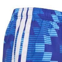 adidas Football-Inspired Graphic Badeshorts Kinder - lucblu/white