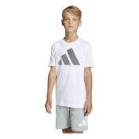 adidas Essentials T-Shirt Kinder - white/grethr/grefou/g