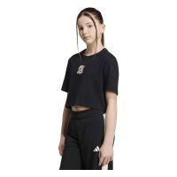 adidas Stadium Graphic Cropped T-Shirt Kinder - black