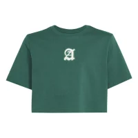 adidas Stadium Graphic Cropped T-Shirt Kinder - cgreen