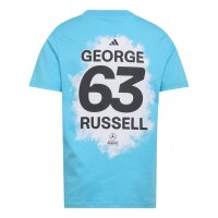 adidas Mercedes-AMG Petronas Formel 1 Team George Russell Name & Number T-Shirt Kinder - samblu