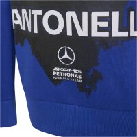 adidas Mercedes-AMG Petronas Formel 1 Team Kimi Antonelli Name & Number Hoodie Kinder - boblue