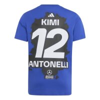 adidas Mercedes-AMG Petronas Formel 1 Team Kimi Antonelli Name & Number T-Shirt Kinder - boblue