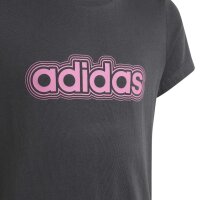 adidas Essentials T-Shirt Kinder - grey six/pnkfus