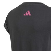 adidas Essentials T-Shirt Kinder - grey six/pnkfus