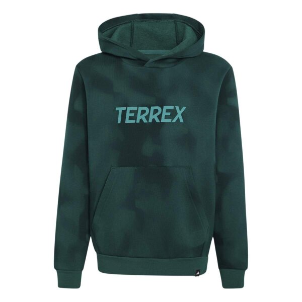adidas Terrex Multi Printed Logo Hoodie Kinder - cgreen
