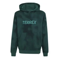 adidas Terrex Multi Printed Logo Hoodie Kinder - cgreen