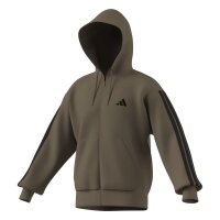 adidas Essentials Three Stripes French Terry Kapuzenjacke Herren - khasix/black