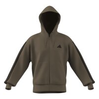 adidas Essentials Three Stripes French Terry Kapuzenjacke Herren - khasix/black