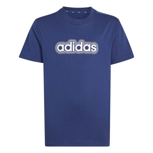 adidas Essentials T-Shirt Kinder - dkblue/white