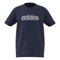 adidas Essentials T-Shirt Kinder - dkblue/white