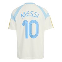 adidas Messi Hot T-Shirt Kinder - owhite/iceblu