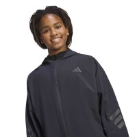 adidas Sport Icons 3 Stripes Hooded Trainingsjacke Kinder - black/black
