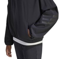 adidas Sport Icons 3 Stripes Hooded Trainingsjacke Kinder - black/black