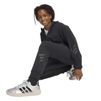 adidas Sport Icons 3 Stripes Woven lange Hose Kinder - black/black