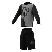 adidas LO Vrct Tee Set Kinder - black/mgreyh/black