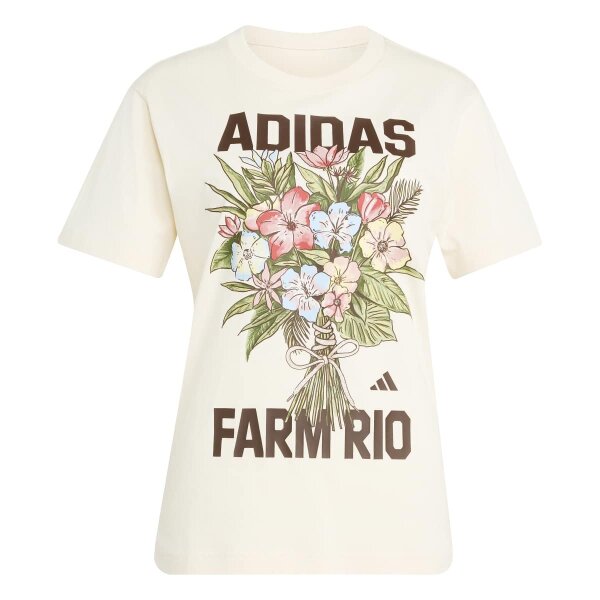 adidas Farm T-Shirt Damen - ecrtin/shabrn/multco