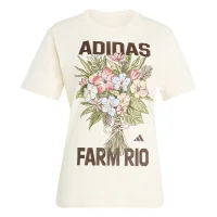 adidas Farm T-Shirt Damen - ecrtin/shabrn/multco
