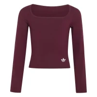 adidas Slim langarm Shirt Kinder - maroon
