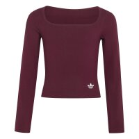 adidas Slim langarm Shirt Kinder - maroon