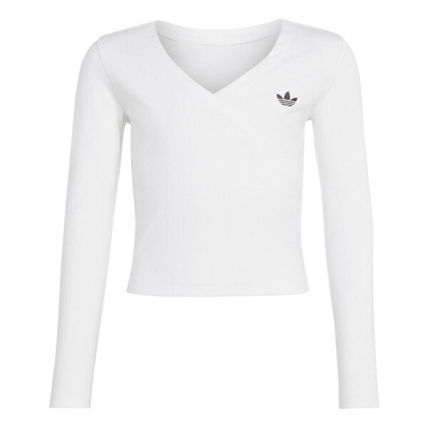 adidas Slim langarm Shirt Kinder - white