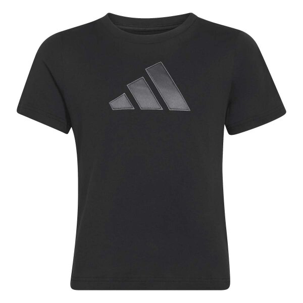 adidas Satin T-Shirt Kinder - black/grey six