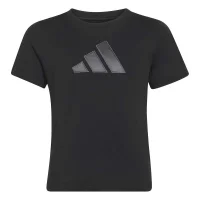 adidas Satin T-Shirt Kinder - black/grey six
