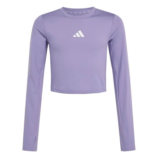 adidas Techfit langarm Shirt Kinder - maglil/white