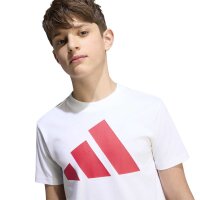 adidas Essentials T-Shirt Kinder - white/purrub