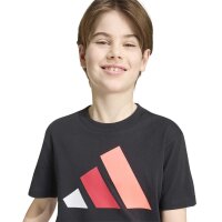 adidas Essentials T-Shirt Kinder - black/white/purrub/so