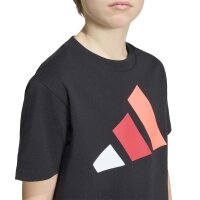 adidas Essentials T-Shirt Kinder - black/white/purrub/so