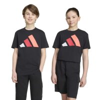 adidas Essentials T-Shirt Kinder - black/white/purrub/so