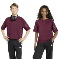 adidas Future Icons 3 Stripes T-Shirt Kinder - maroon/maroon