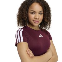 adidas Train Essentials 3-Stripes T-Shirt Kinder - maroon/white