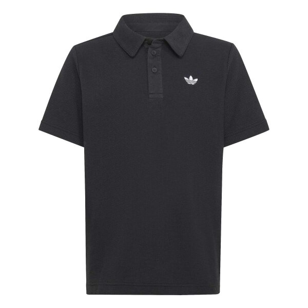 adidas Waffle Knit Polo Shirt T-Shirt Kinder - black