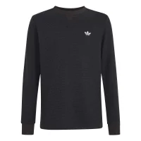 adidas Regular Waffle langarm Shirt Kinder - black